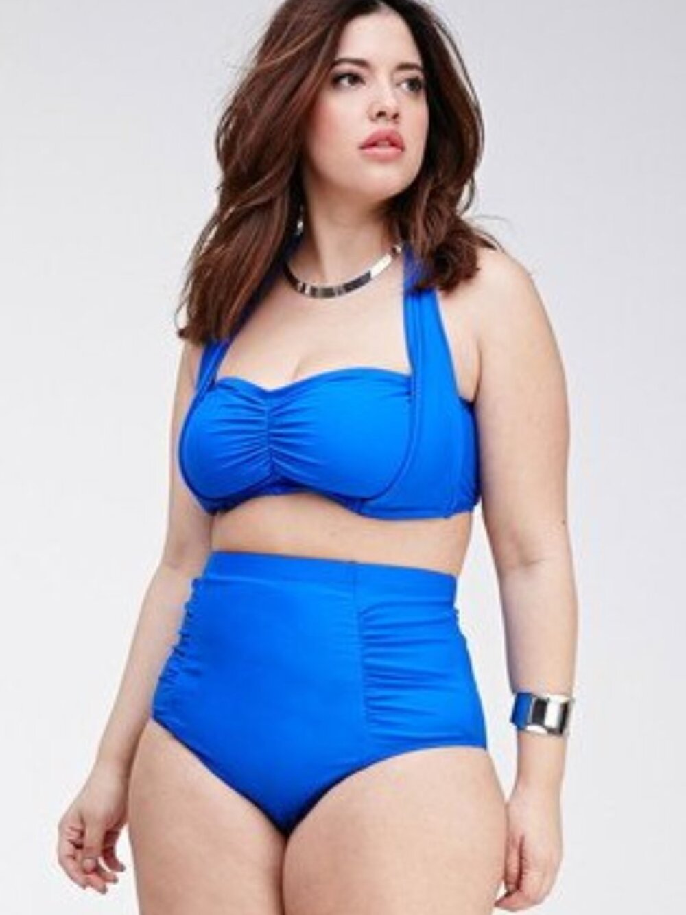 Forever 21 Plus Imperial Blue Halter Bikini Top or Bottom Swimwear XL/1X/2X/3X